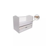 Cumpara ieftin Patut Eurogloria Como Balansoar culisant - Alb cu Bej + Saltea Cocos 10 cm