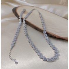 Set Colier și Brățară din Argint 925 cu Zirconii Pavate &ndash; Strălucire Elegantă