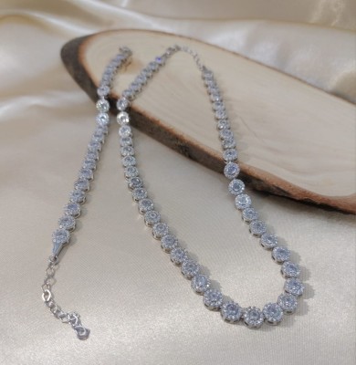 Set Colier și Brățară din Argint 925 cu Zirconii Pavate &amp;ndash; Strălucire Elegantă foto