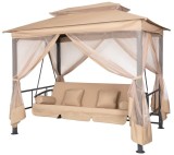 Balansoar de gradina ALIPASCHA LUX cu plasa anti-insecte si pat