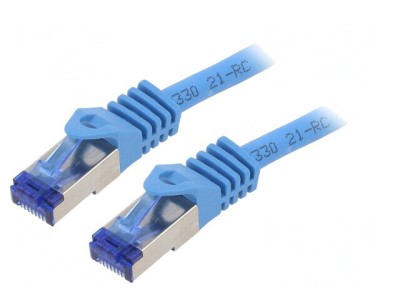 Patch Cord S/FTP Cat6a Albastru 5m LSZH foto