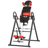 HOMCOM Bancă de Inversie cu &Icirc;nălțime Reglabilă și Tetieră, Bancă Inversă din Oțel și Plastic, 79x114x153 cm, Negru | Aosom Romania