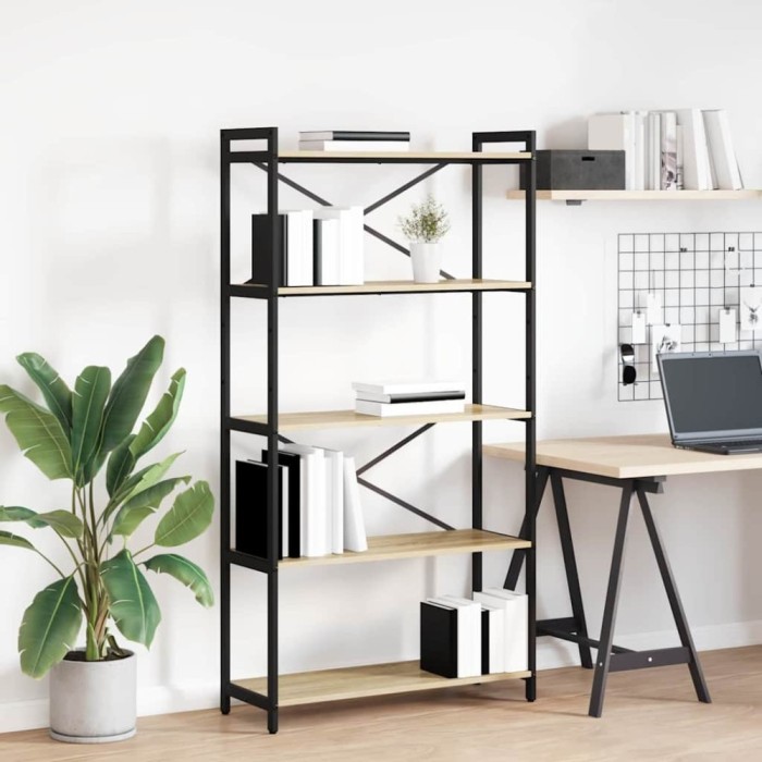 vidaXL Bibliotecă Stejar sonoma 80 x 30 x 153 cm Lemn compozit