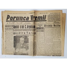 PORUNCA VREMII , ZIAR , No. 1467 ,4 OCTOMBRIE 1939