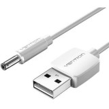 CABLU alimentare Vention, USB (T) la DC (T) 3.5mm, 1m, 5V, 2A, alb, &quot;CEXWF&quot; (timbru verde 0.08 lei)