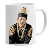 Cana alba personalizata agust d suga bts kpop, INOVATIX&reg;. 330 ml, Oem