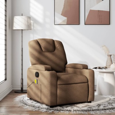 Gossi fotoliu de masaj rabatabil, maro, material textil foto