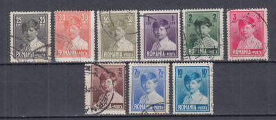 ROMANIA 1928 LP 77 REGELE MIHAI I (REGENTA) UZUALE SERIE STAMPILATA foto