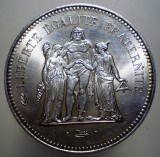 C.447 FRANTA HERCULES 50 FRANCS FRANCI 1974 XF/AUNC ARGINT