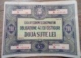 Obligațiuni 200 lei RSR CEC obligațiune ( tip serie st&acirc;nga)