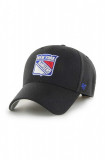47brand șapcă de baseball din bumbac NHL New York Rangers culoarea negru, cu imprimeu H-MVP13WBV-BKB, 47 Brand