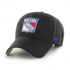 47brand șapcă de baseball din bumbac NHL New York Rangers culoarea negru, cu imprimeu H-MVP13WBV-BKB