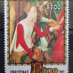 BC510, Niue si Cook Islands 1992, 2 timbre picturi, Craciun