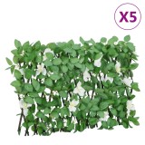 VidaXL Spalier cu iederă artificială extensibil 5 buc. verde 180x30 cm