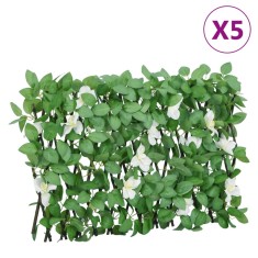 vidaXL Spalier cu iederă artificială extensibil 5 buc. verde 180x30 cm 366589