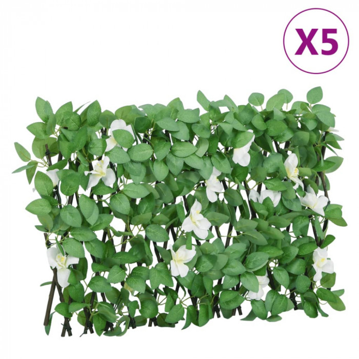 Spalier cu iedera artificiala extensibil 5 buc. verde 180x30 cm GartenMobel Dekor