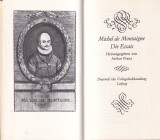 Carte Michel de Montaigne - Die Essais, Filosofie, Cartonată, Germană, 417 pagini, An 1989