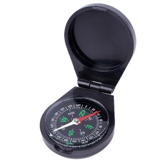 Busola de Buzunar cu Capac de Plastic, Busola pentru Drumetii, Calatorie, Compacta, Usor de Transportat, 6 x 4.8 x 1.5 cm Negru