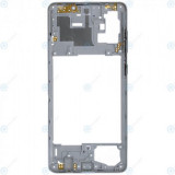 Samsung Galaxy A71 (SM-A715F) Capacul mijlociu cu prism argintiu GH98-44756B