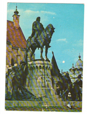 CPIB 17547 CARTE POSTALA - CLUJ. STATUIA LUI MATEI CORVIN foto