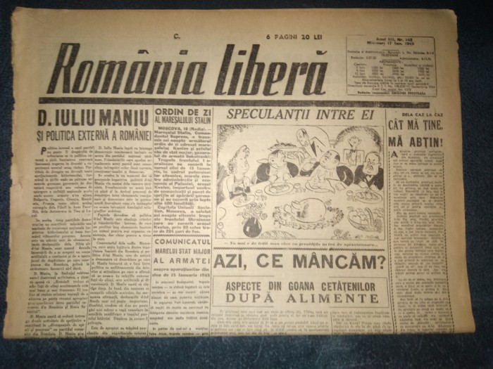 ZIAR ROMANIA LIBERA 17 IANUARIE 1945
