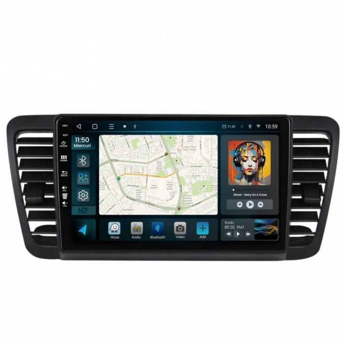 Navigatie Subaru Legacy (2004-2010) 2GB RAM Android 13 GPS Wi-FI Carplay Android Auto USB Bluetooth Radio Waze Touchscreen 9 inch