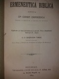 CONST. CHIRICESCU - ERMENEUTICA BIBLICA {1895}