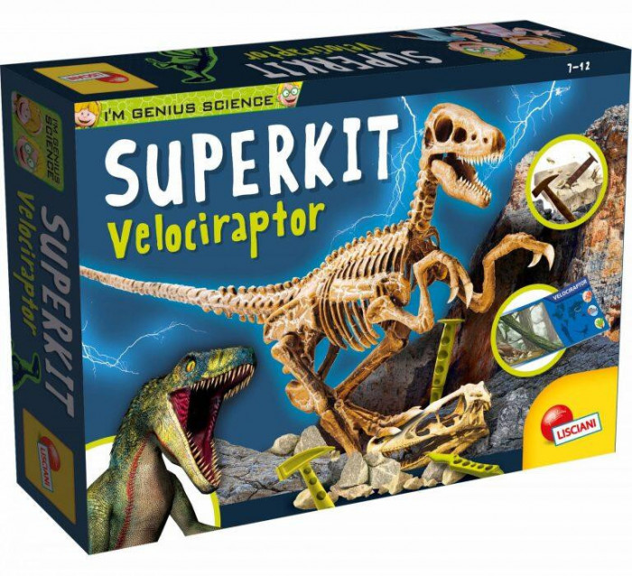 Experimentele micului geniu - Kit paleontologie Velociraptor PlayLearn Toys