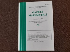 GAZETA MATEMATICA NR 9 /2000 foto