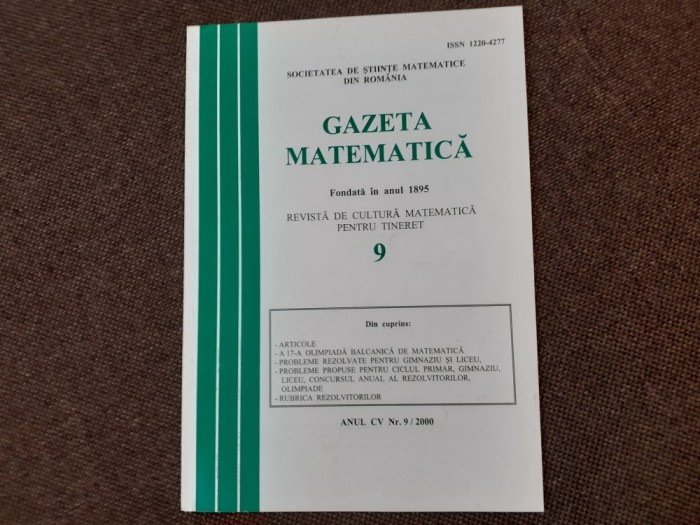 GAZETA MATEMATICA NR 9 /2000