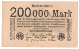 SV * Germania 200000 REICHS MARK 1923, 1 Septembrie * 200 cu Supratipar 000 +/- XF
