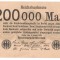 SV * Germania 200000 REICHS MARK 1923, 1 Septembrie * 200 cu Supratipar 000 +/- XF