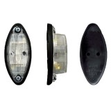 Lampa gabarit auto BestAutoVest 12V/ 24V, ovala Alba, 45x100x40mm, Stanga/ Dreapta, 1buc