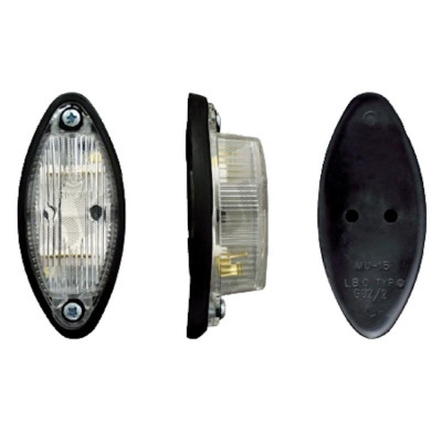 Lampa gabarit auto BestAutoVest 12V/ 24V, ovala Alba, 45x100x40mm, Stanga/ Dreapta, 1buc Kft Auto foto