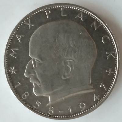 Moneda Germania - 2 Mark 1970 - Max Planck - G - An rar foto