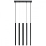 Lampă suspendată PASTELO 5 negru, Sollux Lighting