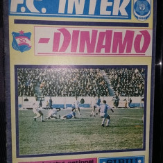 revista/Brosura veche F.C.INTER-DINAMO 1986,de Colectie T.GRATUIT