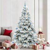 VidaXL Brad de Crăciun artificial cu 300 LED Verde 210 cm PE și PVC 3397634