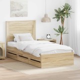 Cumpara ieftin Cadru de pat Stejar Sonoma 75 x 190 cm Lemn Ingineresc