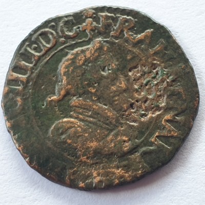 Franta Denier Tournois 1593 B (Dieppe) R-3 Henric lV foto