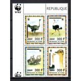 CHAD 1998 WWF FAUNA PROTEJATA PASARI STRUTI CU SUPRATIPAR