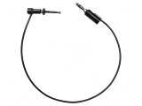 Cablu de măsurare negru 4 mm cu clips și mufă banană 3A