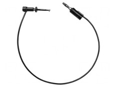 Cablu de măsurare negru 4 mm cu clips și mufă banană 3A