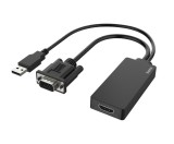 Cumpara ieftin Adaptor Video Hama, Mufa VGA + USB - Mufa HDMI, Full HD 1080p - RESIGILAT
