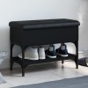 VidaXL Bancă de pantofi, negru, 62x32x45 cm, lemn prelucrat 835167