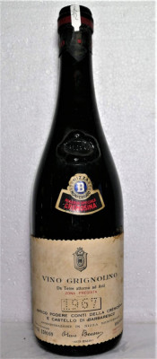 R 12, VIN ROSU GRIGNOLINO, RISERVA SPECIALE CREMOSINA Recoltare 1967 CL 72 GR 12 foto