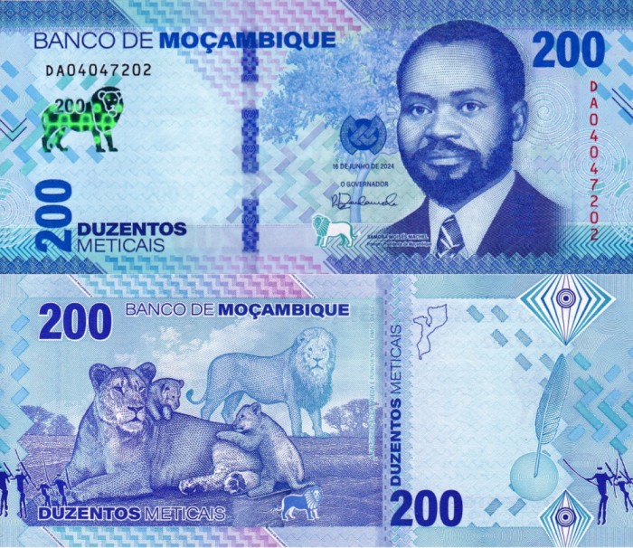 MOZAMBIC 200 meticais 2024 UNC!!!