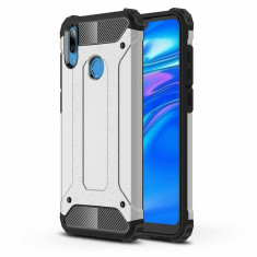 Husa Huawei Y7 2019, Y7 Prime 2019, Hybrid Armor Rugged, Silver foto