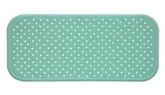 Covoras antiderapant din cauciuc natural pentru cada cu ventuze Verde menta, 76x34 cm, Sanger