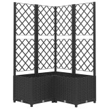 Cumpara ieftin Jardiniera de gradina cu spalier negru, 80x80x136 cm, PP
